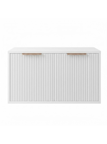 Dulap baie pentru lavoar Rea Core 80cm alb [10]