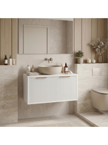 Mobilier Baie - Dulap baie pentru lavoar Rea Core 80cm alb
