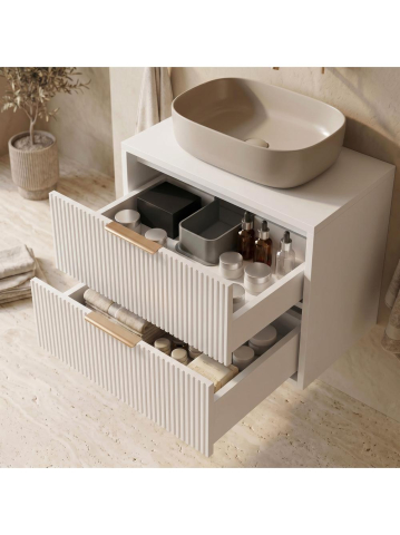 Dulap baie pentru lavoar Rea Mono 60cm alb [4]