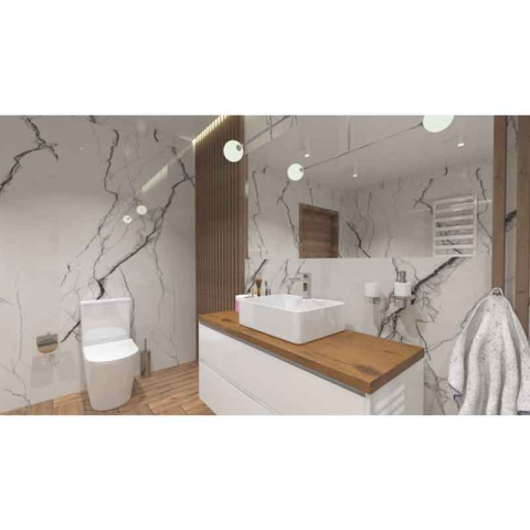 Dulap baie pentru lavoar Rea Mono 60cm alb [1]