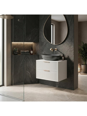 Dulap baie pentru lavoar Rea Mono 60cm alb [5]