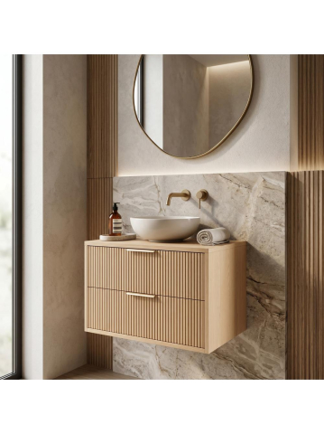 Dulap baie pentru lavoar Rea Mono 60cm bej [2]