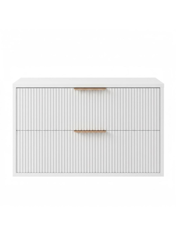 Dulap baie pentru lavoar Rea Mono 80cm alb [11]