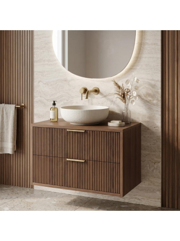 Mobilier Baie - Dulap baie pentru lavoar Rea Mono 80cm maro