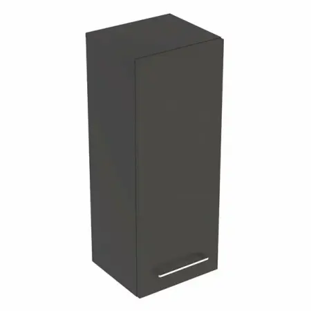 Mobilier Baie - Dulap baie suspendat lava gri inchis Geberit Selnova Square 1 usa 85 cm