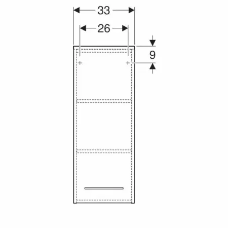 Dulap baie suspendat lava gri inchis Geberit Selnova Square 1 usa 85 cm [3]