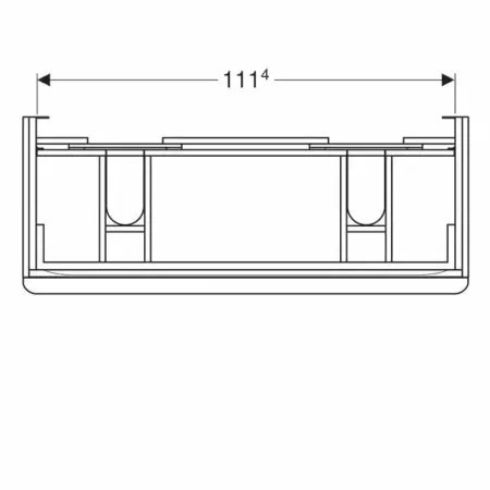 Dulap baza pentru lavoar dublu suspendat Geberit Smyle Square alb 2 sertare 119 cm [2]
