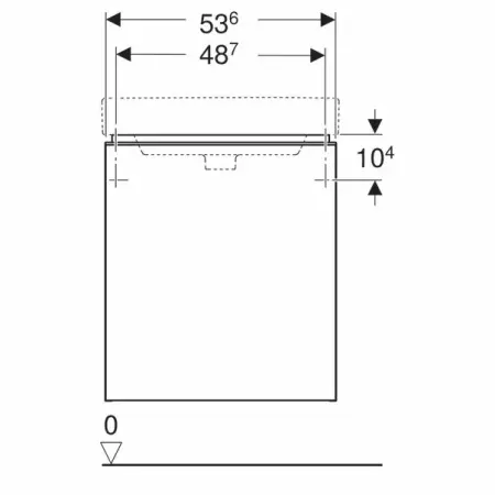 Dulap baza pentru lavoar suspendat Geberit Smyle Square alb 1 usa opritor dreapta 54 cm [3]