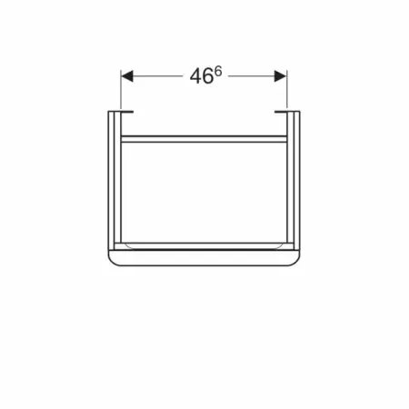 Dulap baza pentru lavoar suspendat Geberit Smyle Square alb 1 usa opritor dreapta 54 cm [2]