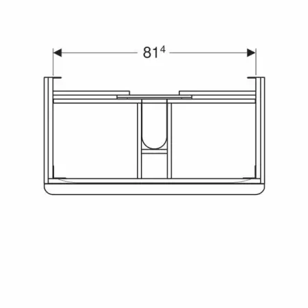 Dulap baza pentru lavoar suspendat Geberit Smyle Square alb 2 sertare 89 cm [2]