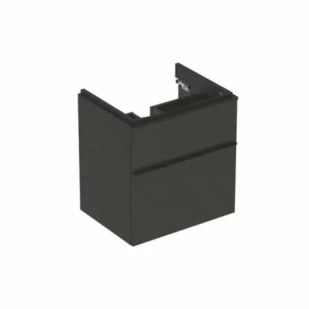 Mobilier Baie - Dulap baza pentru lavoar suspendat Geberit Smyle Square lava gri inchis 2 sertare 59 cm