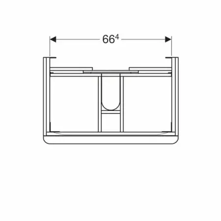Dulap baza pentru lavoar suspendat Geberit Smyle Square lava gri inchis 2 sertare 74 cm [2]