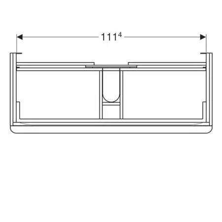 Dulap baza pentru lavoar suspendat Geberit Smyle Square nuc 2 sertare 119 cm [2]