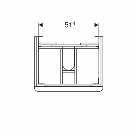 Dulap baza pentru lavoar suspendat Geberit Smyle Square nuc 2 sertare 59 cm [3]