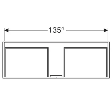 Dulap baza pentru lavoar suspendat Geberit Xeno2 gri 2 sertare 140 cm [4]