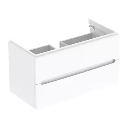 Mobilier Baie - Dulap baza suspendat Geberit Modo 2 sertare alb lucios 100 cm