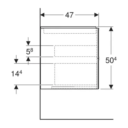 Dulap baza suspendat Geberit One alb mat 120 cm cu 2 sertare [2]