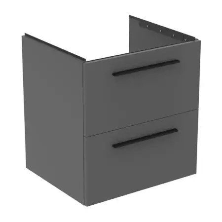 Dulapuri de baie - Dulap baza suspendat Ideal Standard i.life B gri quartz mat 2 sertare 60 cm