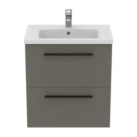 Dulap baza suspendat Ideal Standard i.life S 2 sertare gri 60 cm [1]