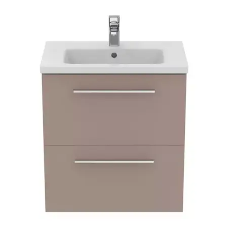 Dulap baza suspendat Ideal Standard i.life S 2 sertare gri - bej 60 cm [1]