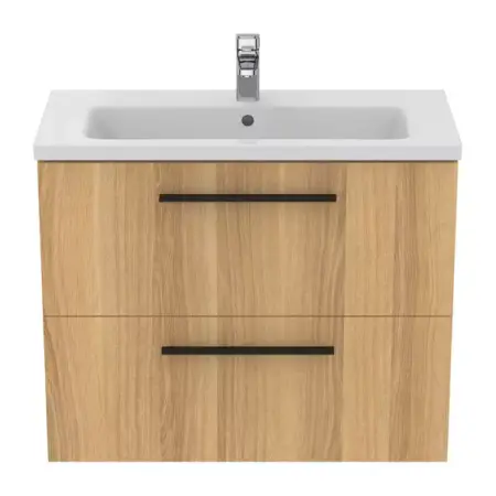 Dulap baza suspendat Ideal Standard i.life S 2 sertare stejar 80 cm [3]