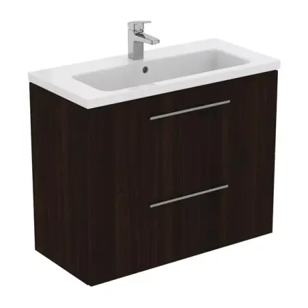 Dulap baza suspendat Ideal Standard i.life S 2 sertare stejar cafeniu 80 cm [2]
