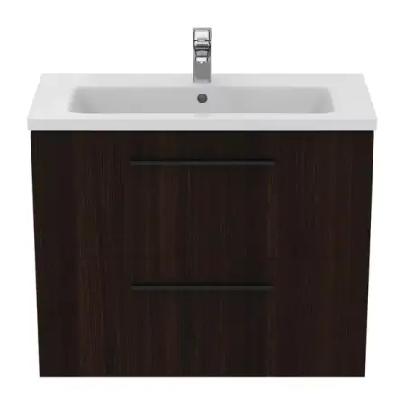 Dulap baza suspendat Ideal Standard i.life S 2 sertare stejar cafeniu 80 cm [3]