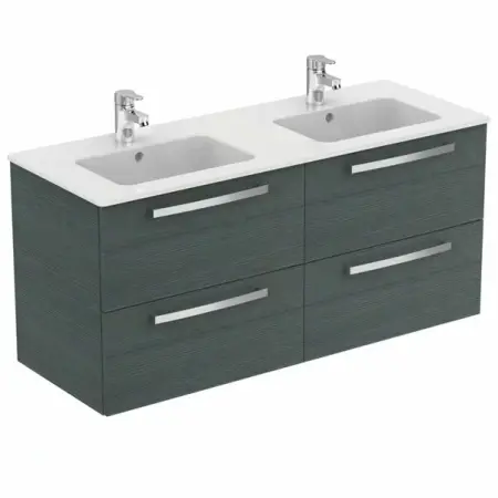 Dulapuri de baie - Dulap baza suspendat Ideal Standard Tempo 120 cm, gri lucios