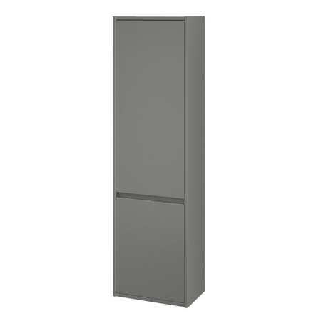 Mobilier Baie - Dulap coloana Cersanit, Crea, cu doua usi, 140 cm, gri