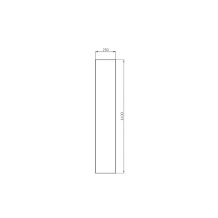Dulap coloana Cersanit, Crea, cu doua usi, 140 cm, gri [2]