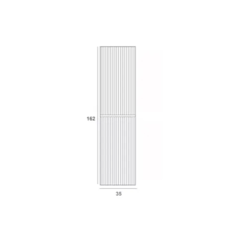 Dulap coloana mare Gala Canaletto suspendat lemn bej mat 2 usi batante 35 cm [1]