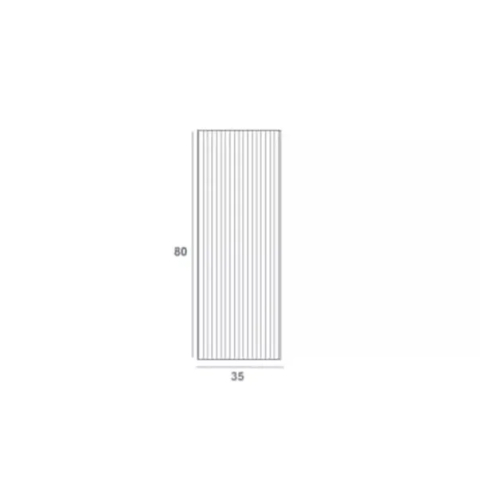 Dulap coloana mediu Gala Canaletto suspendat lemn bej mat 1 usa batanta 35 cm [2]