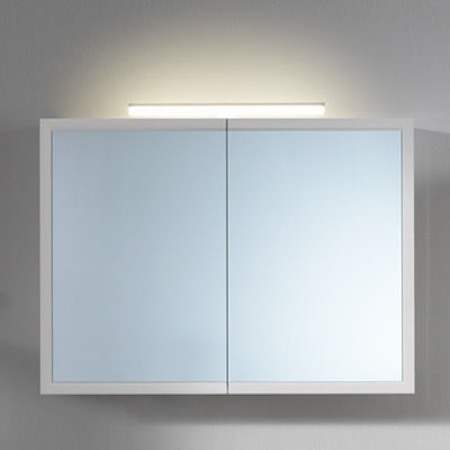 Oglinzi cu dulapior - Dulap cu oglinda, 2 usi, iluminare LED, Kolpasan, Blanche, 95 cm, alb