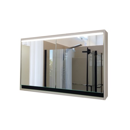 Oglinzi cu dulapior - Dulap cu oglinda, Kolpasan, Pandora, 110 cm, iluminare led, alb