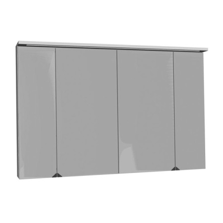Oglinzi cu dulapior - Dulap cu oglinda, Kolpasan, Tara, cu 4 usi, iluminare LED, 110 cm, alb mat