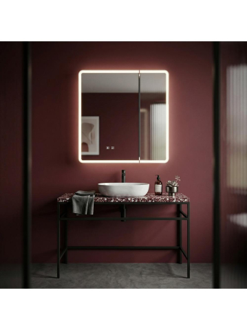 Dulap cu oglindă LED M1011-60 60x70 [4]