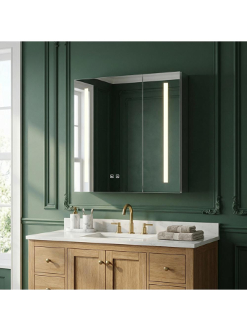 Dulap cu oglindă LED M1015-60 60x65 [2]