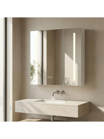 Mobilier Baie - Dulap cu oglindă LED M1015-60 60x65