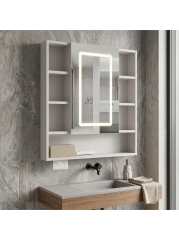 Dulap cu oglindă LED Rea Luna 70x80cm [5]