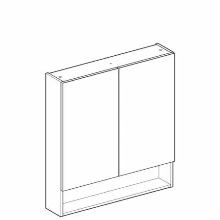 Dulap cu oglinda suspendat Geberit Selnova Square nuc deschis 2 usi 79 cm [2]