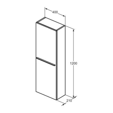 Dulap inalt suspendat Ideal Standard i.life S finisaj gri 40 cm 1 usa [4]
