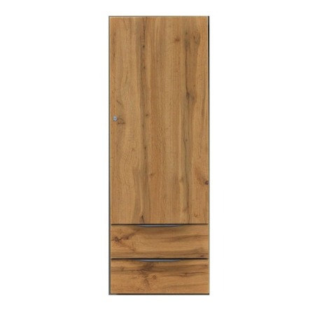 Dulapuri de baie - Dulap inalt suspendat, Kolpasan, Alexis, cu 2 usi si 2 sertare, H 146 cm, green