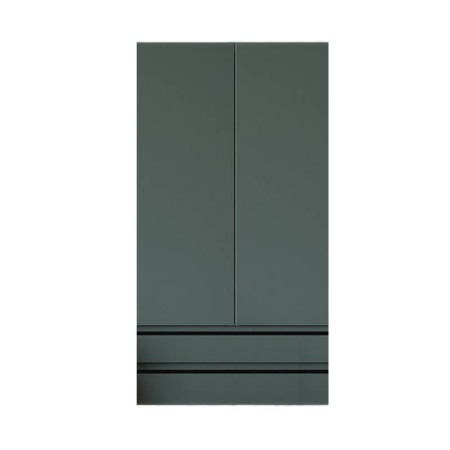 Dulapuri de baie - Dulap inalt suspendat, Kolpasan, Alexis, cu 2 usi si 2 sertare, H 146 cm, green