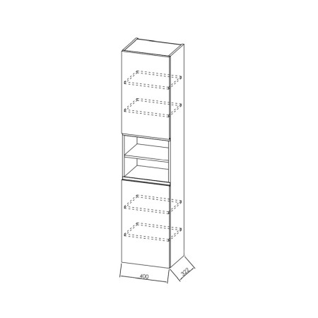 Dulap inalt suspendat Kolpasan, Oxana, 175 cm, alb mat [1]