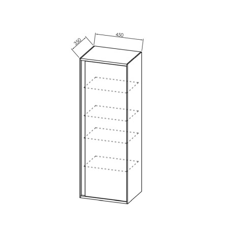 Dulap inalt suspendat Kolpasan, Pandora, 130cm, alb [1]