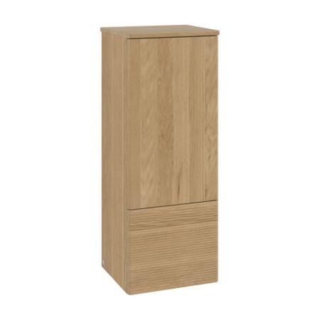 Mobilier Lavoar baie - Dulap inalt suspendat, Villeroy & Boch, Antao, cu 1 ușă, 1 sertar, H 104 cm, honey oak