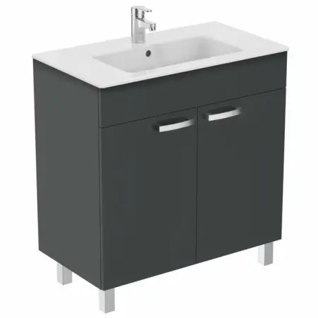 Dulapuri de baie - Dulap pe pardoseala Ideal Standard Tempo 80 cm, gri lucios