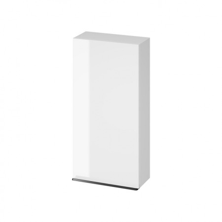 Mobilier Baie - Dulap suspendat, Cersanit, Virgo, cu maner negru, alb
