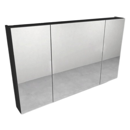 Oglinzi cu dulapior - Dulap suspendat cu oglinda,Kolpasan, Naomi, 3 usi, 120 cm, dark concrete