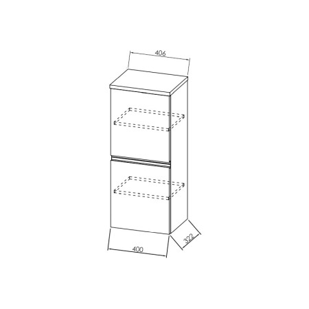 Dulap suspendat Kolpasan, Oxana, 95 x 40 cm, cu 2 usi, alb mat [2]